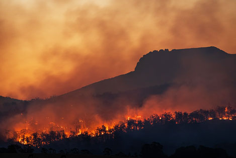 Image of wildfires burning